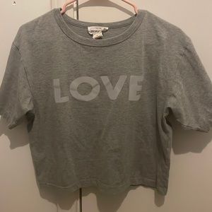 Cropped tee, “LOVE”